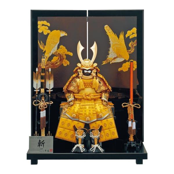 五月人形 鎧平飾り 鎧 胴丸鎧 金色斬(ざん)10号 平安翠鳳作 五月人形 鎧平飾り 鎧 胴丸鎧 金色斬(ざん)10号 平安翠鳳作
