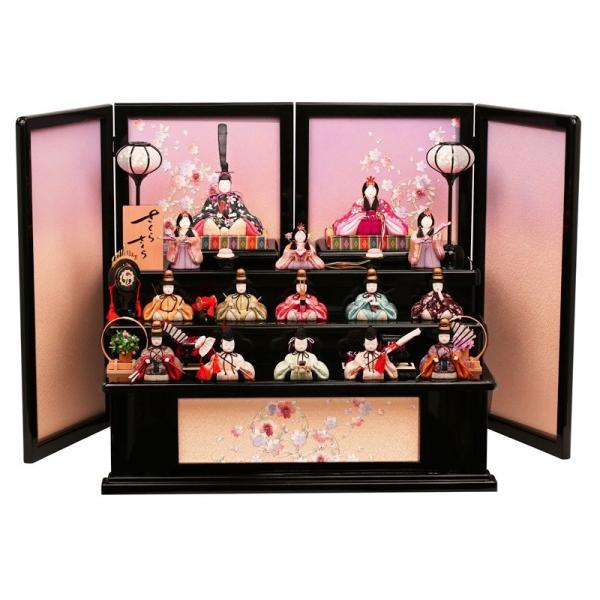木目込み3段飾り雛人形 雛人形 収納飾り ひな人形 木目込み人形 木目込み 三段飾り 三段収納
