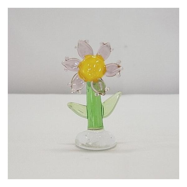花　ガラス細工　ミニチュア ミニチュア ガラス細工 花 植物 ディスプレイ用品 グラス