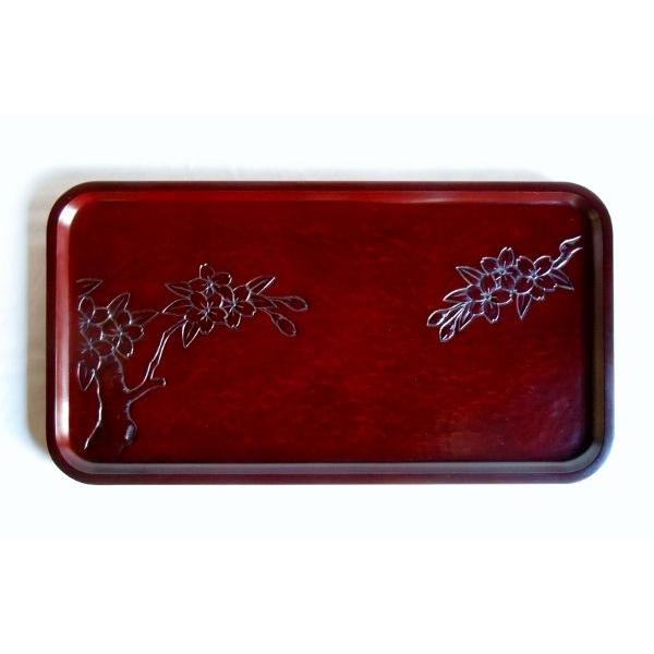 鎌倉彫 長方盆 玉縁付 七寸五分×一尺四寸 桜 : 鎌倉彫廣堂 - 通販