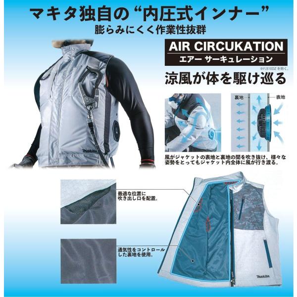 マキタ 空調服 セット 充電式ファンジャケット Fv211dz 在庫あり バッテリ Blb 信用 ファン Makita