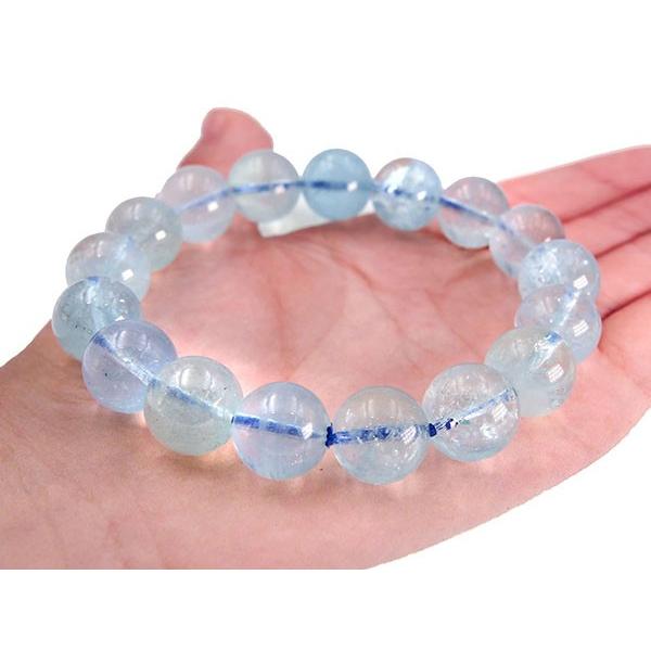 新品 天然石 パワーストーンブレスレット フェザーアクアマリン 12mm 新品 天然石 パワーストーンブレスレット フェザーアクアマリン 12mm