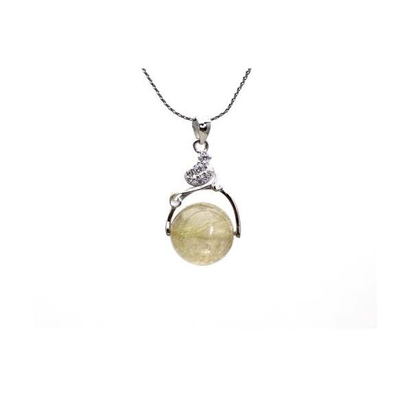 金針水晶ペンダントトップ 金針ルチルクォーツ ペンダントトップ シルバー 天然石 金針