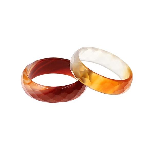 カット サードオニキス リング 指輪 サードオニクス 赤縞メノウ カット