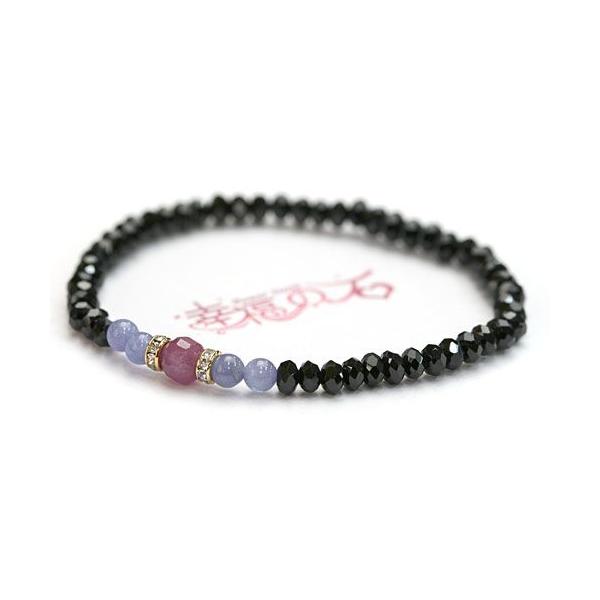 高品質タンザナイトルビー天然石パワーストーン ブレスレット 天然石タンザナイトブレスレット7ミリ玉