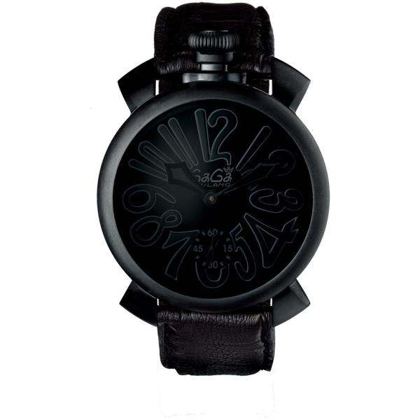 2年保証！腕時計 ガガミラノ(GaGa ガガミラノ(GaGa (GaGa Milano) GAGA MILANO マヌアーレ48mm 黒