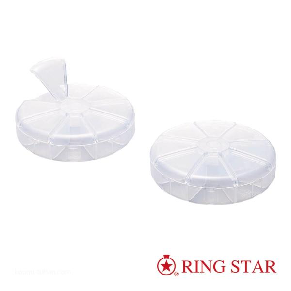 ●名称：<マイプチット>●メーカー：RING STAR：リングスター●型番：PT-110●工具・パーツ収納、施錠＞パーツケース●仕様：外寸径(φmm)：110 外寸高さ(mm)：32 カラー：クリア コマ数：8個●特長：分別・小...