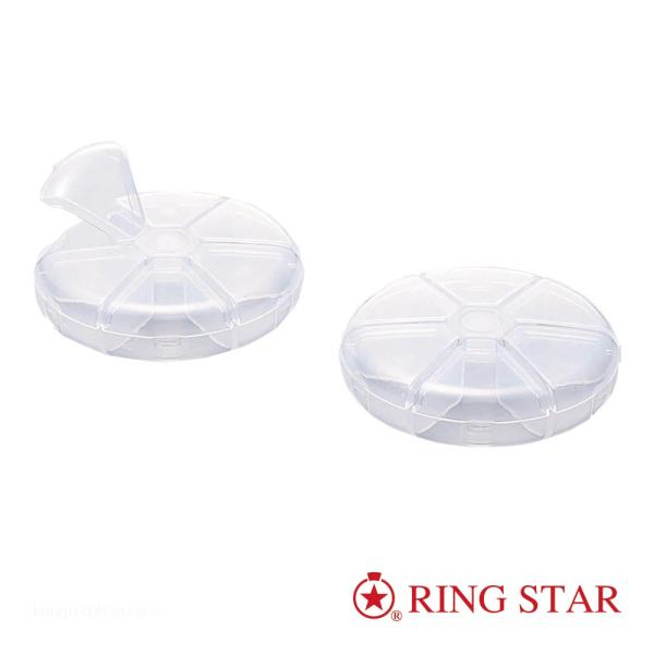 ●名称：<マイプチット>●メーカー：RING STAR：リングスター●型番：PT-85●工具・パーツ収納、施錠＞パーツケース●仕様：外寸径(φmm)：85 外寸高さ(mm)：23 カラー：クリア コマ数：6個●特長：分別・小分け...
