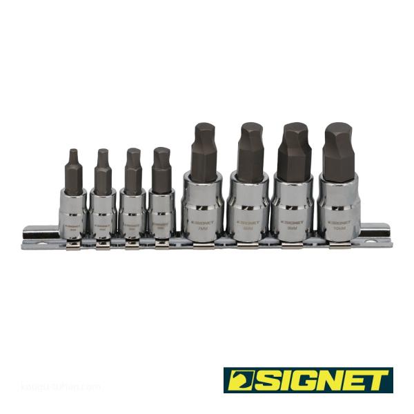 SIGNET 21898 1/4 3/8DR 8PCヘックスボルトリムーバーソケットセット