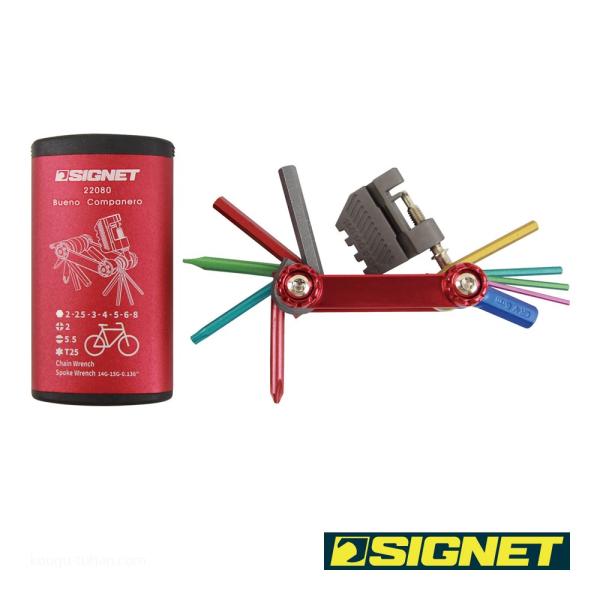 ●名称：フォールディングツールセット レッド (カラーケース)●メーカー：SIGNET：シグネット●型番：22080●工具セット＞車載工具セット●セット内容：HEXレンチ：2・2.5・3・4・5・6・8mm TXレンチ：T25 プラスレンチ...