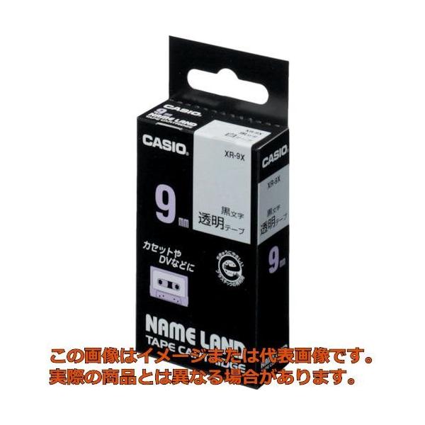 最大65%OFFクーポン PCメイト 業務用50セット カシオ CASIO 透明テープ XR-9X 透明に黒文字 9mm