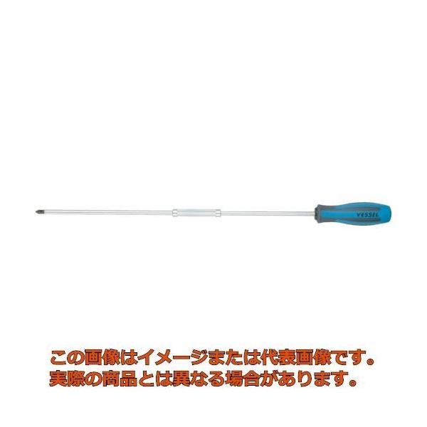 他サイト： 【代引不可・配達日・配達時間帯指定不可】ベッセル　メガドラ普通ドライバーエクストラロングタイプ９００　−６×４００の商品画像