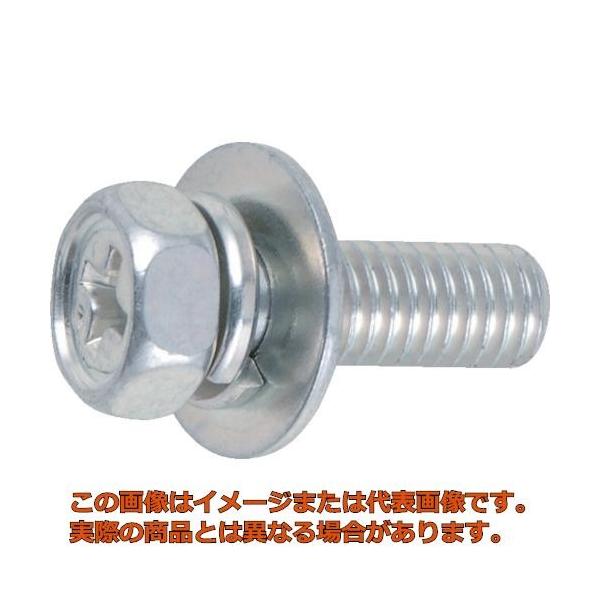 他サイト： ＴＲＵＳＣＯ　十字穴付アプセット組込　Ｐ＝３　三価白　Ｍ８×３０　８本入　／（＋）アプセットボルト　ばね座金＋ＪＩＳワッシャー付きの商品画像