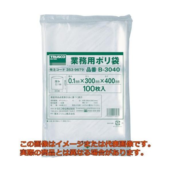 【代引不可・配達日・配達時間帯指定不可】ＴＲＵＳＣＯ　厚手ポリ袋　縦４００Ｘ横３００Ｘｔ０．１　透明　（１００枚入）