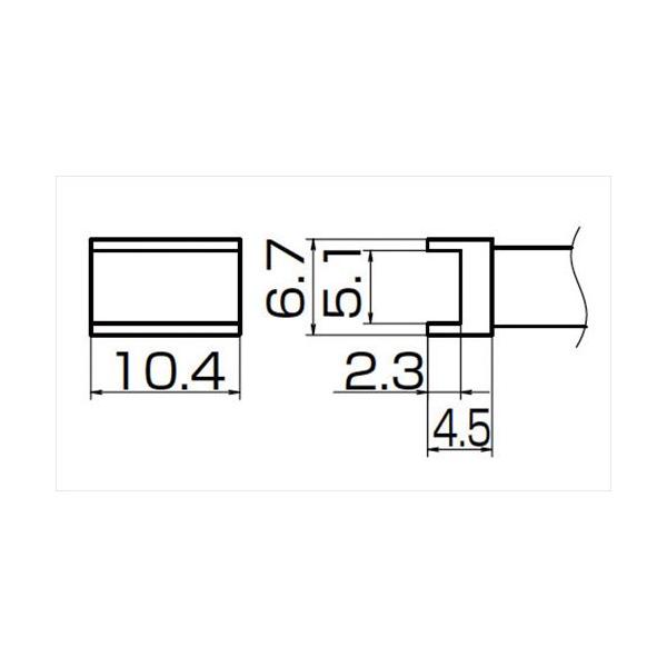●こて先トンネル（mm）：5.1×10.4●適用製品：FM2028-01/FM2028-02/FM2027-01/FM2027-02/FM2027-04工具業界/MRO/はんだ用品/はんだ/はんだこてコテ先