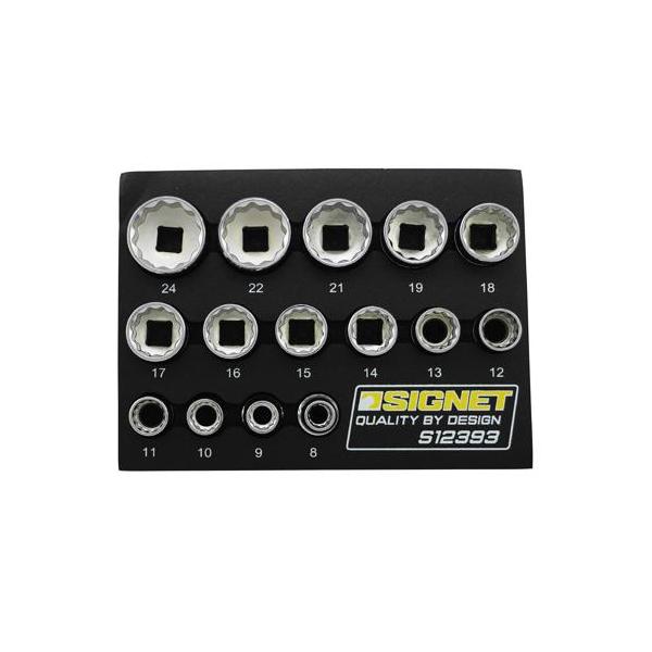 ソネット様 SIGNET（シグネット） 12393 3/8DR 15PC ソケットセット12角 DESIGN
