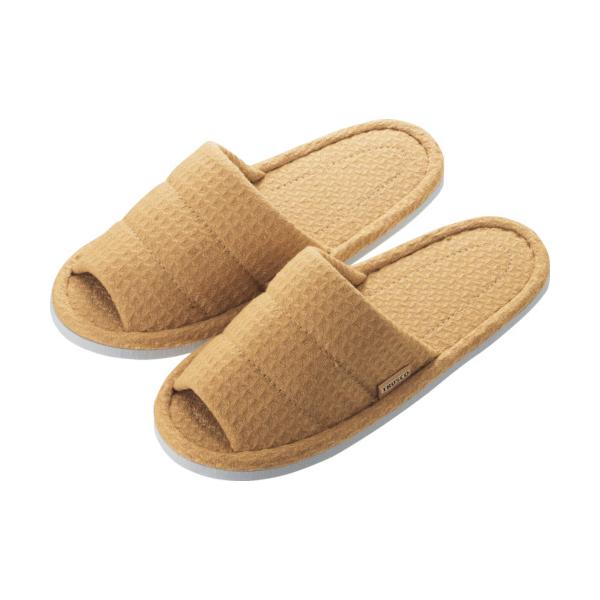 トラスコ TRUSCO オープンワッフルスリッパ ブラウン C-4822