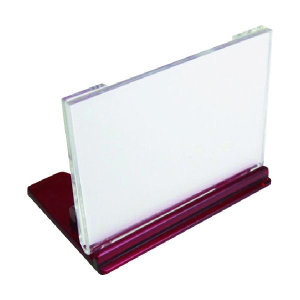 "●リクライニング可動式のカード立てです。<br><br>●店舗&amp;オフィス用。<br><br>●色：レッド<br>●幅(mm)：44<br>●奥行(mm)：65...