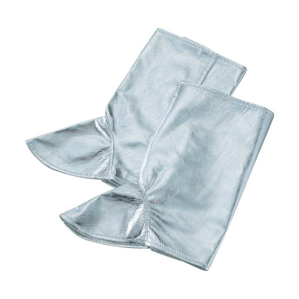 "●シリカファイバークロスにアルミフィルムを貼り合わせた特殊耐熱クロスを使用、アルミ箔貼りクロスに比べ、強度に優れます。<br>●石綿素材の保護具に比べ、1/2の軽量です。<br><br>●高熱作業の防護...