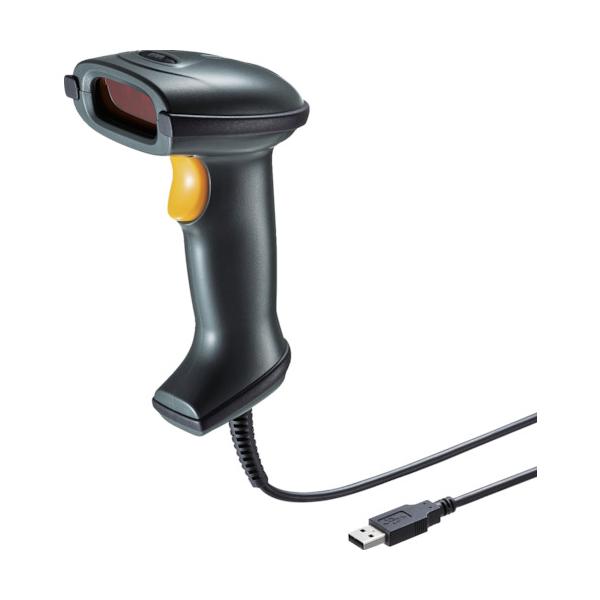 "●1次元のコードを読み取れるバーコードリーダーです。<br>●CCDよりも読み取り精度の高いレーザータイプです。<br>●操作のしやすいハンディタイプです。<br>●オプションコードを使うことで読み取り...