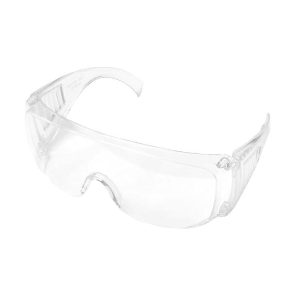 "●金属切削作業などで、目を保護するための保護です。<br>●衝撃に強いポリカーボネートレンズです。<br>●レンズが大きいので、上下左右から飛んでくる飛散物も、目に入りにくくなっています。<br>&lt...