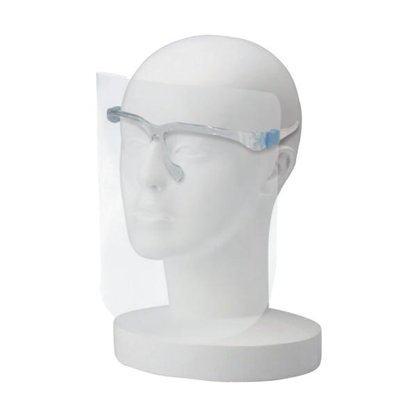 "●軽量設計で長時間の着用でも疲れにくいです。<br>●左右のストッパーを外すだけで簡単にシールドの交換が可能です。<br>●フレームに柔軟性があるため、顔幅を選ばず着用できます。<br>●眼鏡の上から装...