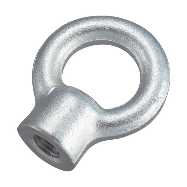 "●ナットの頭部がリング状になっているので、ロープ、鎖、ワイヤなどを通して使用できます。<br><br>●機械器具類の吊り上げに。<br><br>●使用荷重(kN)：0.78<br&gt...