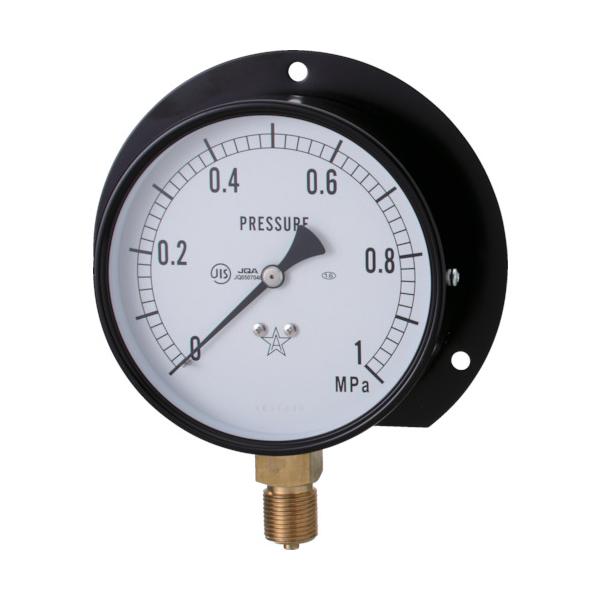 "●ケースおよびカバーは電着塗装で耐食性に優れています。<br>●圧力計の3大流体（エア・油・水）のどれにでも使用できます。<br>●JIS B 7505-1規格品です。<br><br>●圧力...