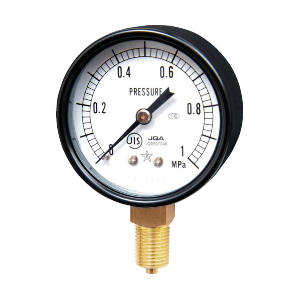 "●ケースおよびカバーは電着塗装で耐食性に優れています。<br>●圧力計の3大流体（エア・油・水）のどれにでも使用できます。<br>●JIS B 7505-1規格品です。<br><br>●圧力...