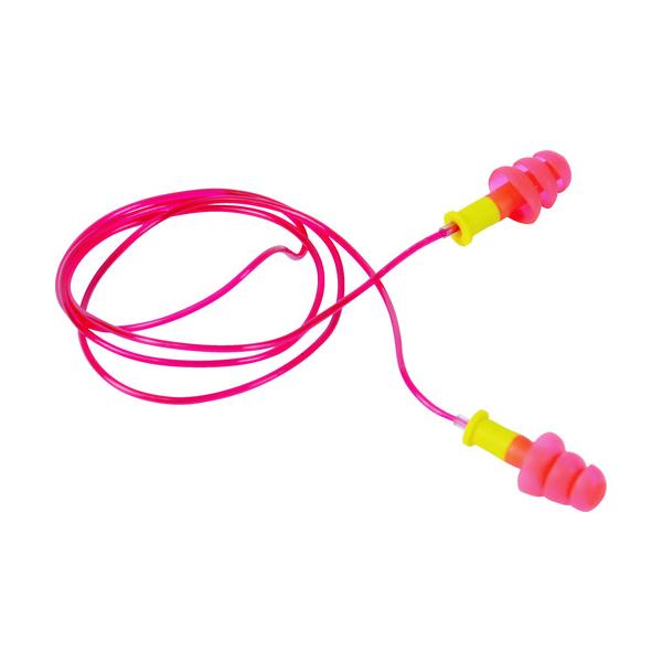 "●何度でも洗って再使用できるフランジ型の耳栓です。<br><br>●コード：有(680mm)<br>●サイズ：フリー<br>●NRR値(dB)：25<br><br>●...