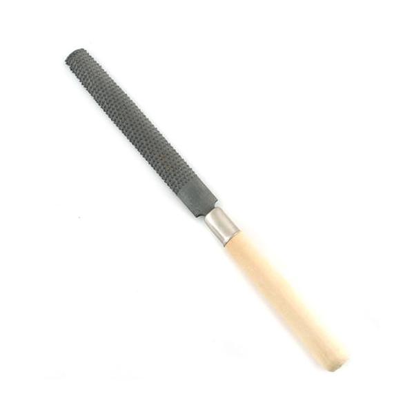 木工クラフトに最適なヤスリです。[用途]木材加工用のヤスリ。[機能]木等の軟素材切削加工に使用します。[仕様]●ヤスリ目数：35山/cm。●形状：半丸。●サイズ：(ヤスリ部根元幅)11mm・(ヤスリ部根元厚)4mm・(全長)190mm・(ヤ...