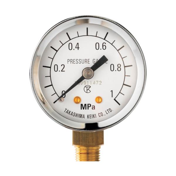 "●機器、装置への組込みにピッタリサイズの小型圧力計です。<br>●空気機器から高油圧機器まであらゆる装置に対応です。<br><br>●圧力レンジ(MPa)：0.0〜0.6<br>●最小目盛(...
