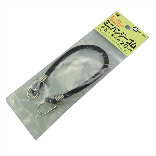 細くてよく伸びます。[用途]荷物の仮留め・固定。[機能]小荷物の固定に最適、手軽にいろいろ使えます。[仕様]●サイズ：5号×約20cm。●色：黒。[材質]●ポリプロピレン。●天然ゴム。●鉄。…