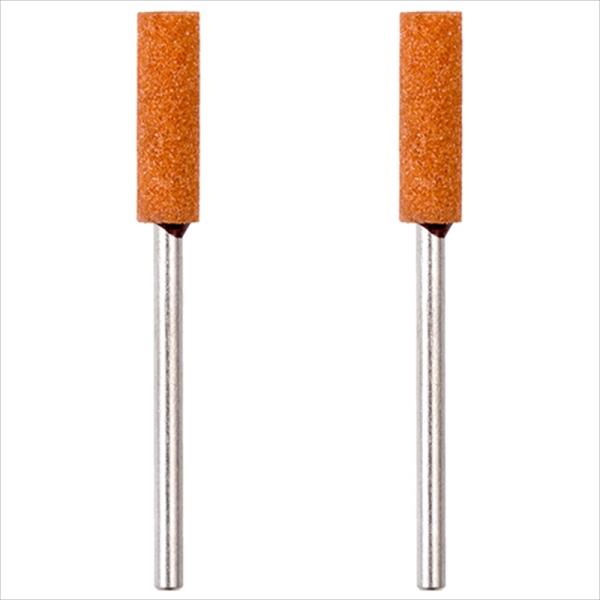 ミニルーター専用の軸付砥石です。[用途]鉄、アルミ、真鍮などの研削、研磨。[機能]WA砥石はしなやかさに富み、なめらかな研削が可能です。[仕様]●シャフト径：2.35mm。●形状：棒型径5.1mm×17mm。●2本入。●適合機種：No.26...