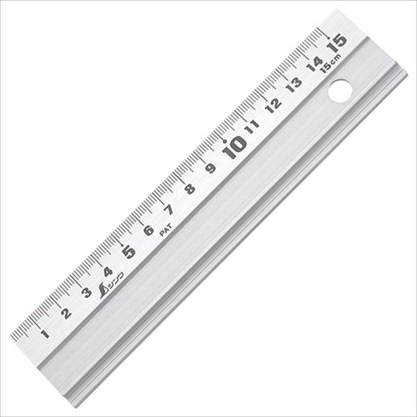 軽くて錆びず、丈夫です。[用途]長さの測定・線引き・カッティング定規・溝引き用。[機能]大きく鮮明な目盛数字を採用しています。危険防止壁でカッターの刃が滑って乗り越える事がないです。マジックや筆等、直接定規に当てられない物で直線を引きたい場...