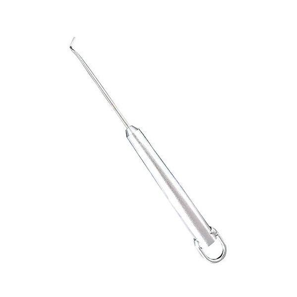 型枠の穴からセパを取り出す時の便利ツールです。[用途]型枠用コンパネの穴からセパレーターを取り出し。[機能]針が細く、セパレーターをつかみやすい先端形状です。落下防止コード取り付け金具付きになっています。エンドの金具で直接カラビナ工具差しに...