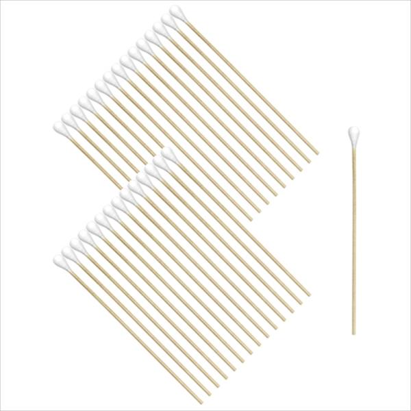 綿球が硬く、綿くずが出にくい、清掃作業に特化した工業用綿棒です。[用途]家庭内の窓サッシや家電製品・音響機器などの清掃作業。[機能]プリンターなど、センサーが付属した精密機器の清掃作業にも使えます。プラモデル製作時の塗料の拭き取り・細かい部...