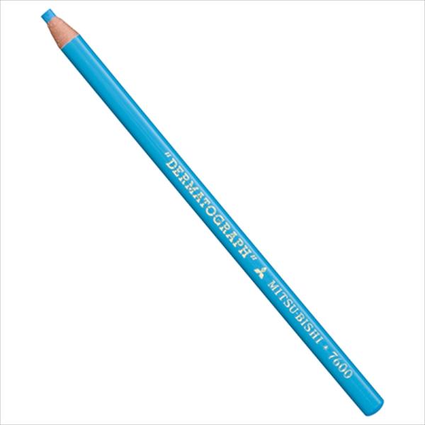 金属にもプラスチックにもグイグイ書ける、特殊な色芯を採用しています。[用途]金属・ガラス・プラスチック・木材へのマーキング。[機能]ガラス・金属・プラスチックなどに自由に描けます。[仕様]●芯色：水色。●油性ダーマトグラフ。…