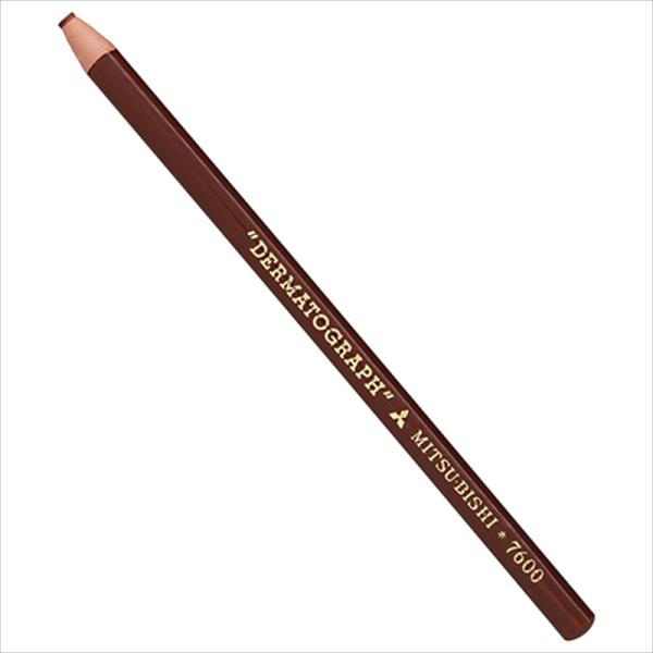 金属にもプラスチックにもグイグイ書ける、特殊な色芯を採用しています。[用途]金属・ガラス・プラスチック・木材へのマーキング。[機能]ガラス・金属・プラスチックなどに自由に描けます。[仕様]●芯色：茶色。●油性ダーマトグラフ。…