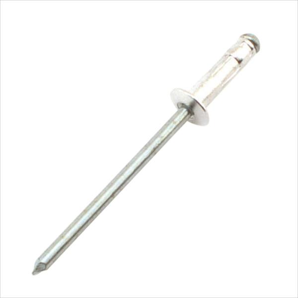 1サイズのリベットで広範囲の板厚に対応できます。[用途]部材と母材の締結。[機能]広範囲の板厚に対応できるハンドリベッター用のブラインドリベットです。フランジ(リベット本体)はアルミ製でサビに強くなっています。[仕様]●リベット径：3.2m...