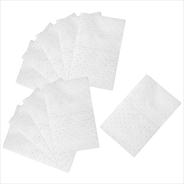 様々な油を吸着します。[用途]誤って油をこぼしてしまった際の吸収材。[機能]バイクや自動車の整備中のパーツの下敷きに最適です。オイル交換中の漏洩対策に効果を発揮します。[仕様]●吸油量：528ml/1枚。●サイズ：縦400×横500×厚さ2...