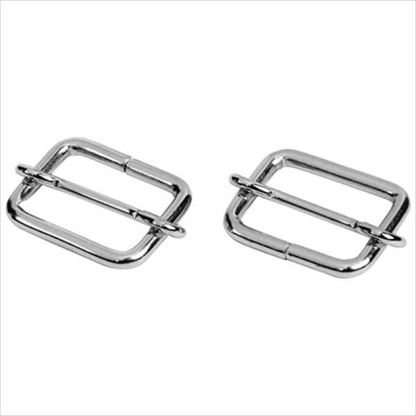 ゴムバンドの長さ調節が出来る金具です。[用途]ゴムバンド用金具。[機能]一旦固定した後でも長さ調節をすることができます。[仕様]●18mm〜20mmゴムバンド用。●2個入。[材質]●スチール。[注意事項]本来の目的・用途以外での使用はしない...