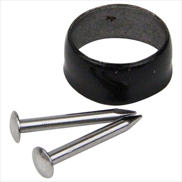 経済的な交換・補修用パーツです。[用途]交換用口金。[機能]鎌などに使用します。経済的な交換用パーツです。[仕様]●口金径(内寸)：21mm。●釘径：2.9mm。●釘長：29mm。[材質]●本体：鉄。[注意事項]必ず実際の商品で正常に取り付...