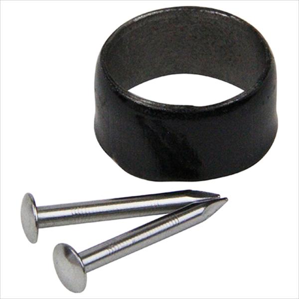 経済的な交換・補修用パーツです。[用途]交換用口金。[機能]鎌などに使用します。経済的な交換用パーツです。[仕様]●口金径(内寸)：22.5mm。●釘：径2.9mm/長29mm。[材質]●本体：鉄。…