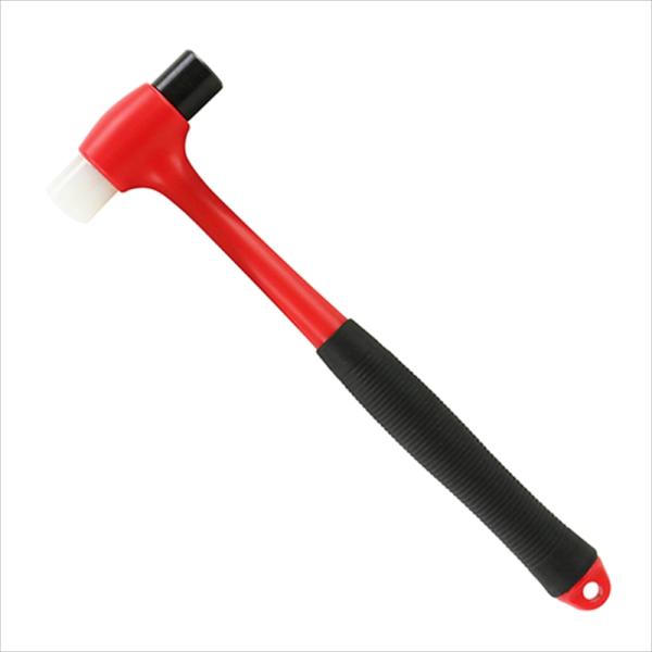 鋼の芯材により、木柄の3倍の耐久性を実現しました。[用途]家具の組立、調整、金型、部品の組立、調整などに。[機能]本体は耐衝撃性プラスチックの一体成型です。ハンマー頭部が抜けず、安心です。[仕様]●呼称サイズ：中。[材質]●頭部：ナイロン。...