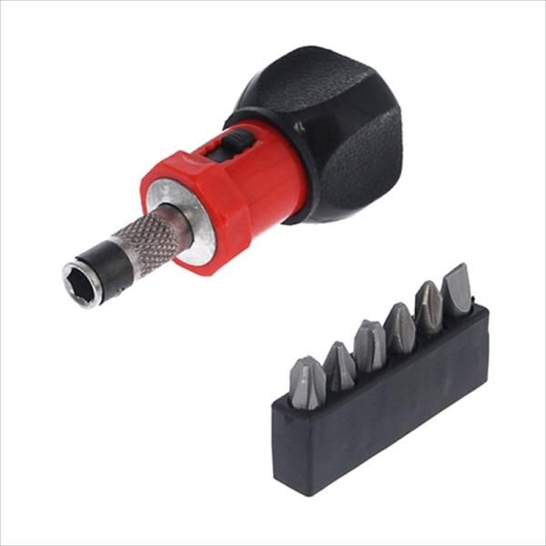 ラチェット機構で片手でラクラク作業が出来ます。[用途]ネジ締め・緩め作業。[機能]PZ2・PZ3が入っているため組み立て家具、スキー、スノーボートのビンディング等に最適です。[仕様]●6本組。●セット内容：＋1・＋2・＋3・ー6・PZ2・P...