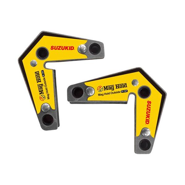 強磁力でしっかり固定できます。[用途]溶接組み立て時の材料の保持。[機能]材料の外側から固定が可能です。[仕様]●磁石種類：ネオジム。●吸着力：166N。[材質]●本体：スチール。…