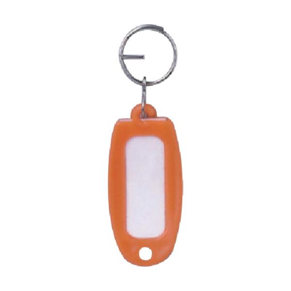 "●鍵などの識別・管理に便利です。<br><br>●縦(mm)：60<br>●横(mm)：27<br>●厚さ(mm)：3<br>●色：オレンジ<br>●寸法(mm)：6...