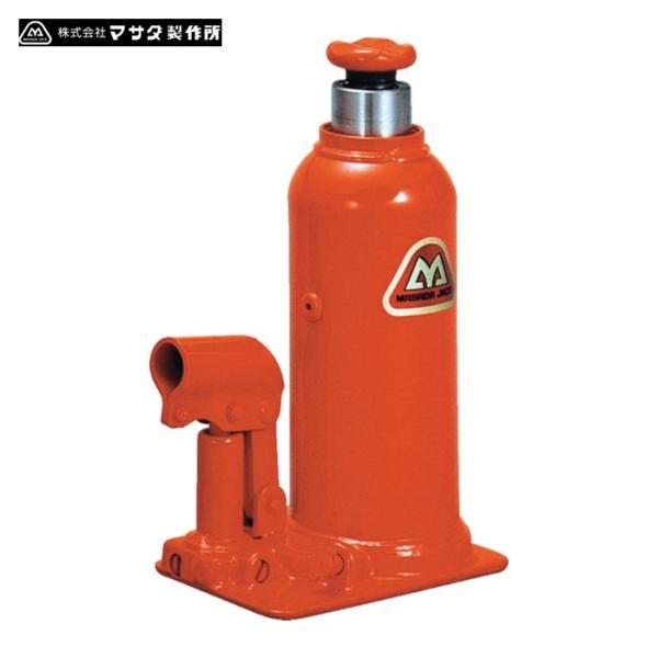MASADA 油圧ジャッキ|特長:機械・建築・土木・自動車など幅広く活躍している油圧ジャッキです。 横方向の使用も可能です。 (ただし横方向での揚程は約50%となります)。