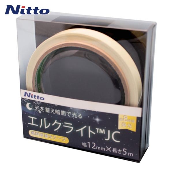 日東エルマテ 高輝度蓄光テープ JIS-JC級 0.3mm×12mm×5m グリーン (1巻) NB-1205C